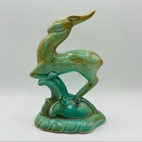 Vintage MCM Haeger Pottery Gazelle Statue Art Deco MID Century - Picture 2 of 4